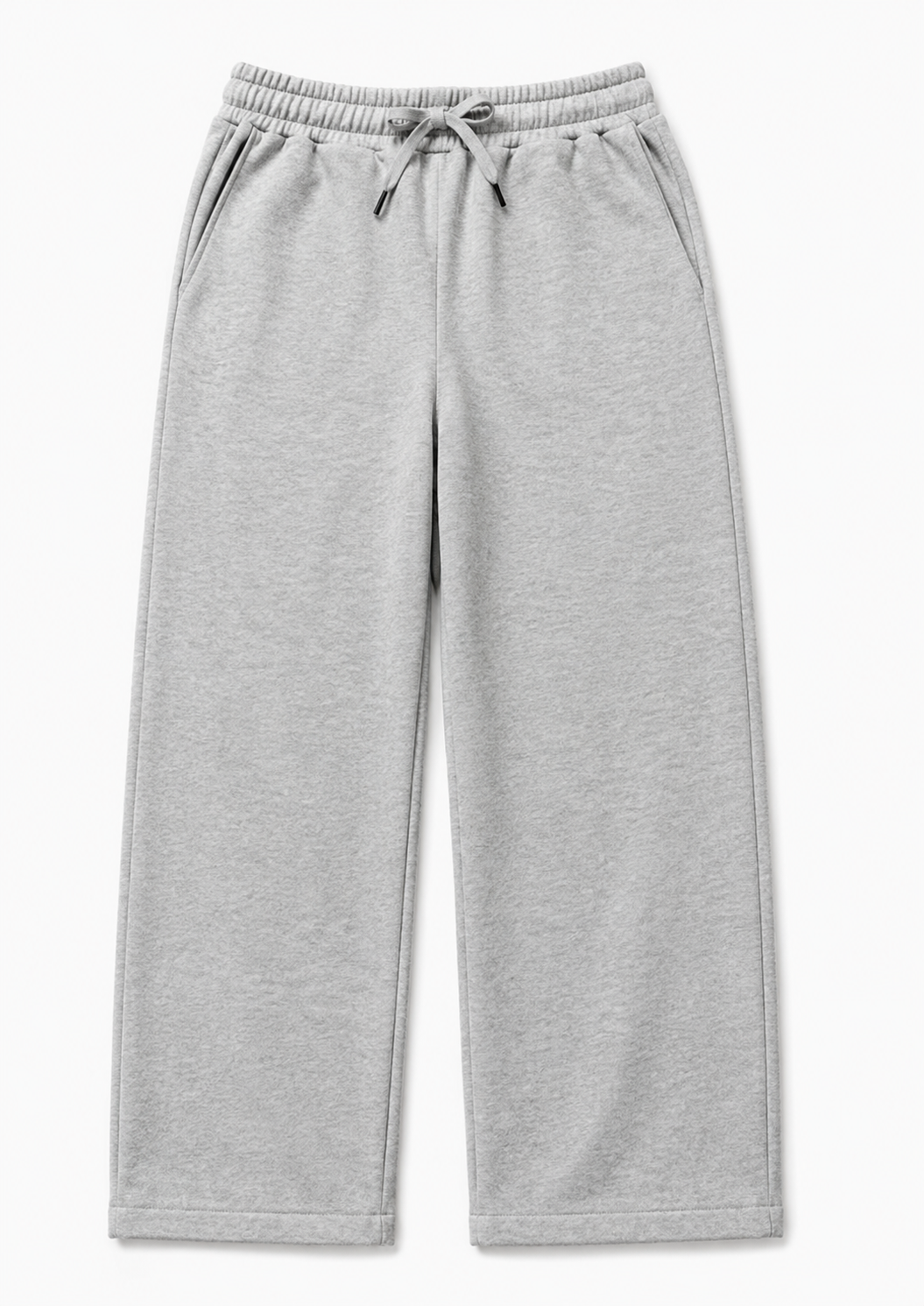 Grey Wide Leg Jogger Pants