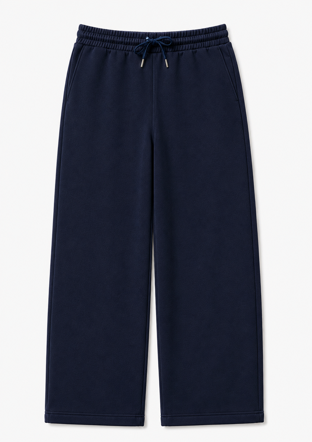 Navy Blue Wide Leg Jogger Pants